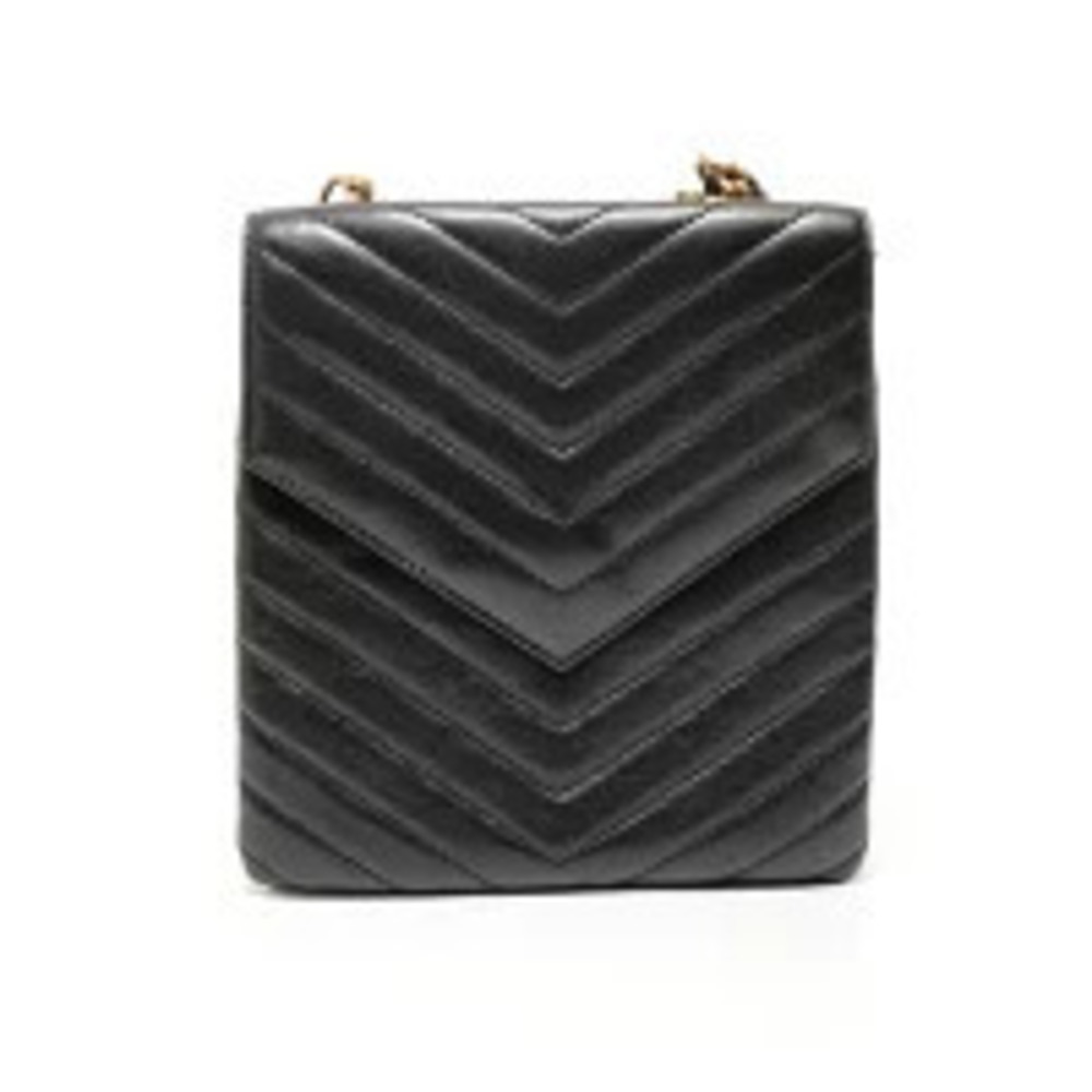 Saint Laurent Yves YSL Cassandra Chain Shoulder Bag Black